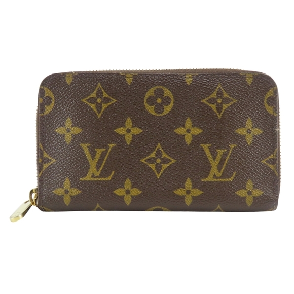 Louis Vuitton Zippy Compact Wallet M61440 Monogram Brown Round Zipper Bifold ...